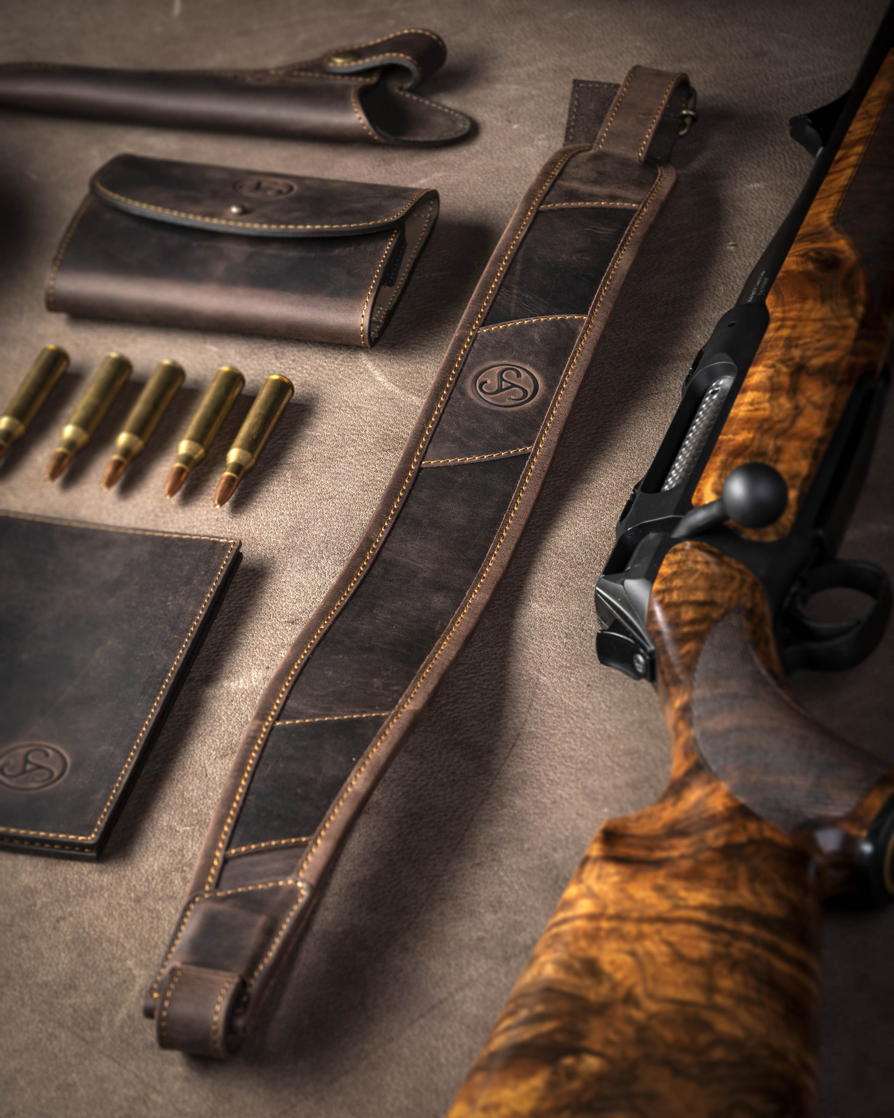 Sauer Gewehrriemen Leder H.WBS